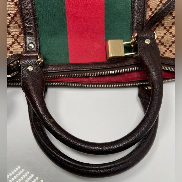 Gucci Web Duffle Bag Diamante Canvas Large - Picture 9 of 12